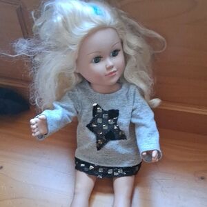 Starry Gray Doll with Blonde Hair